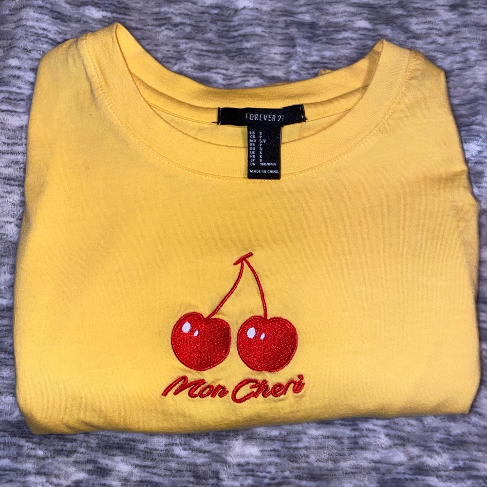 Forever 21 Cherry Mon Cheri Shirt